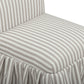 Gertrude Striped Performance Linen Skirted Dining Chair - Khaki - Image 6