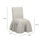 Gertrude Striped Performance Linen Skirted Dining Chair - Khaki - Image 7