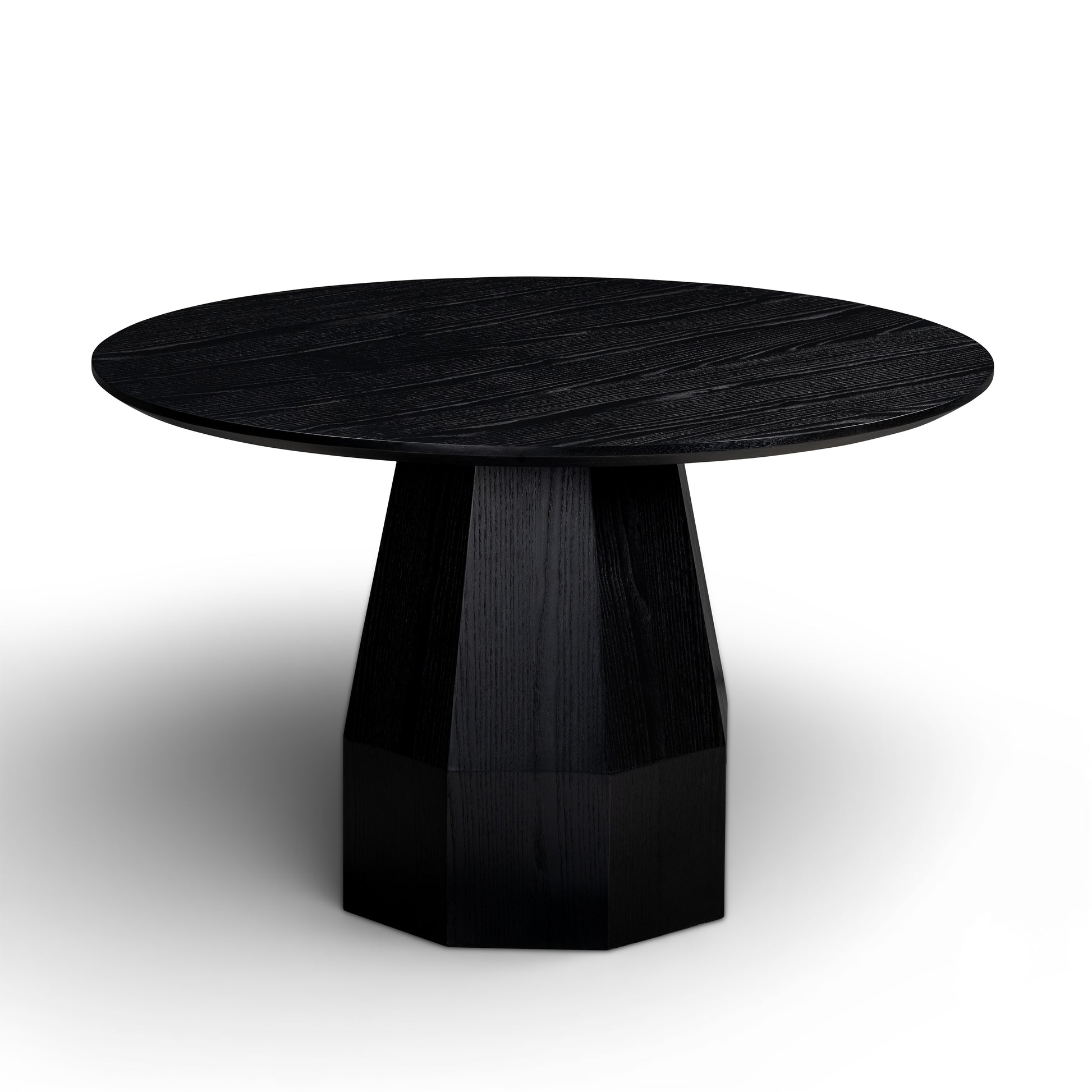 Brocha 48'' Ash Wood Round Dining Table - Black - Image 3
