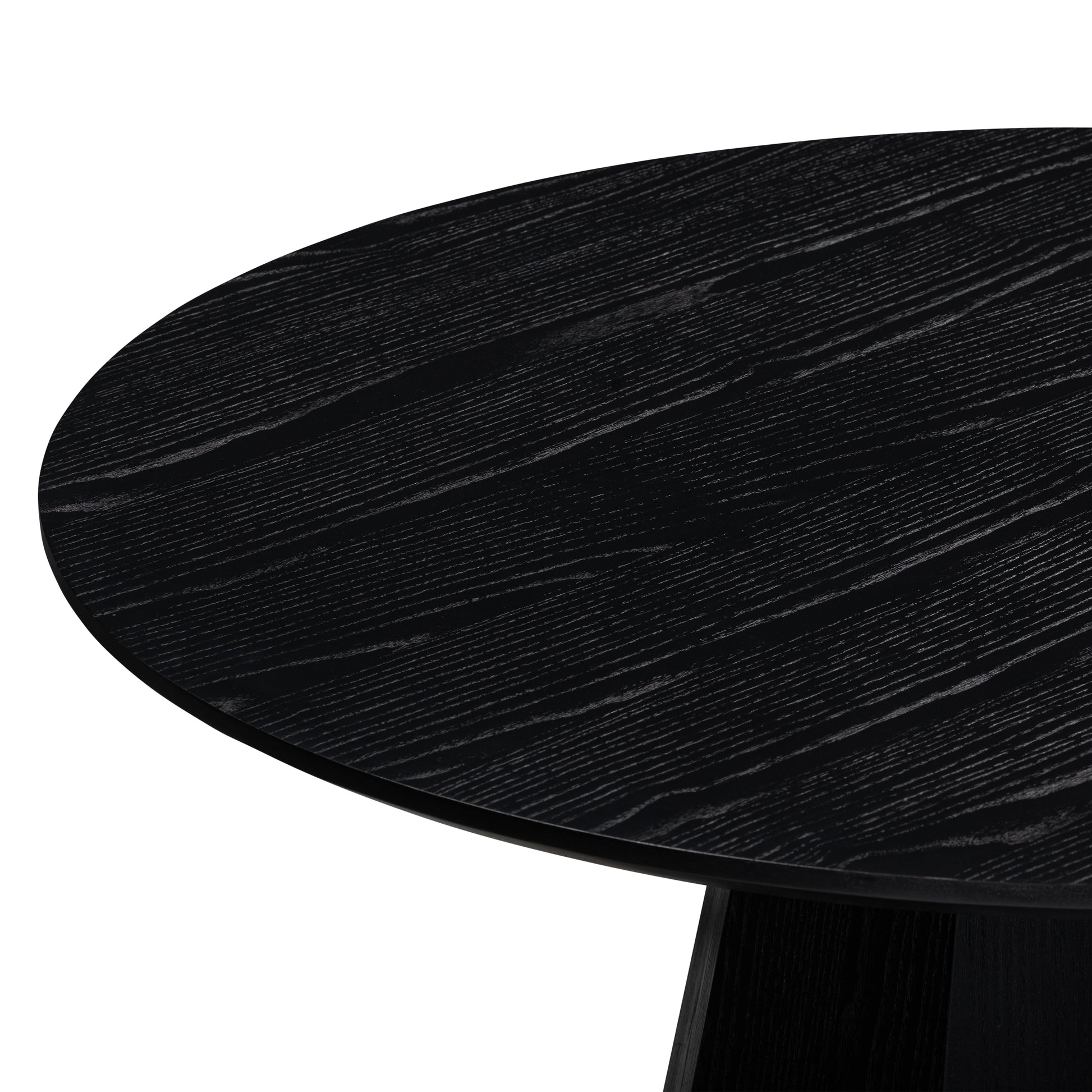 Brocha 48'' Ash Wood Round Dining Table - Black - Image 4