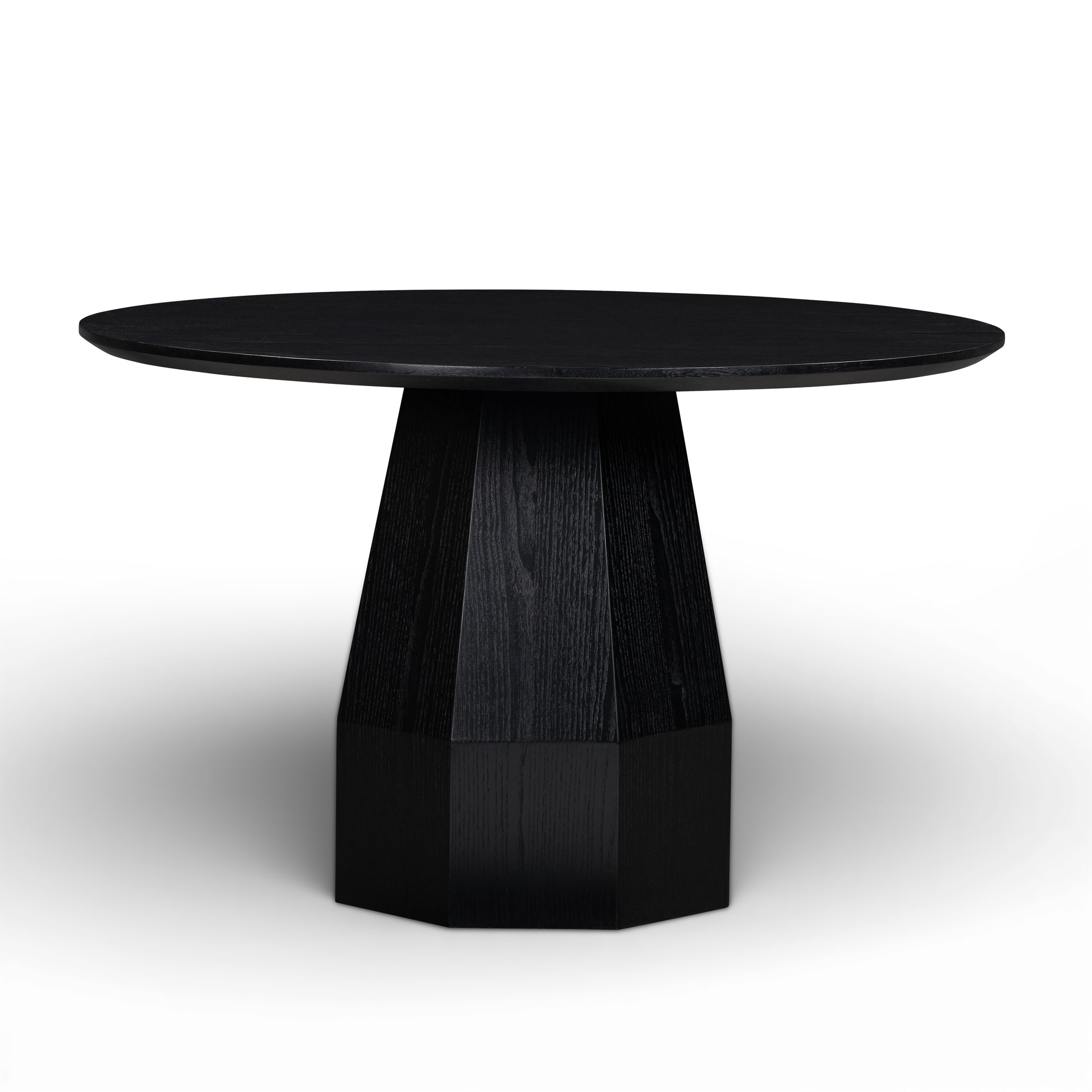Brocha 48'' Ash Wood Round Dining Table - Black - Image 1