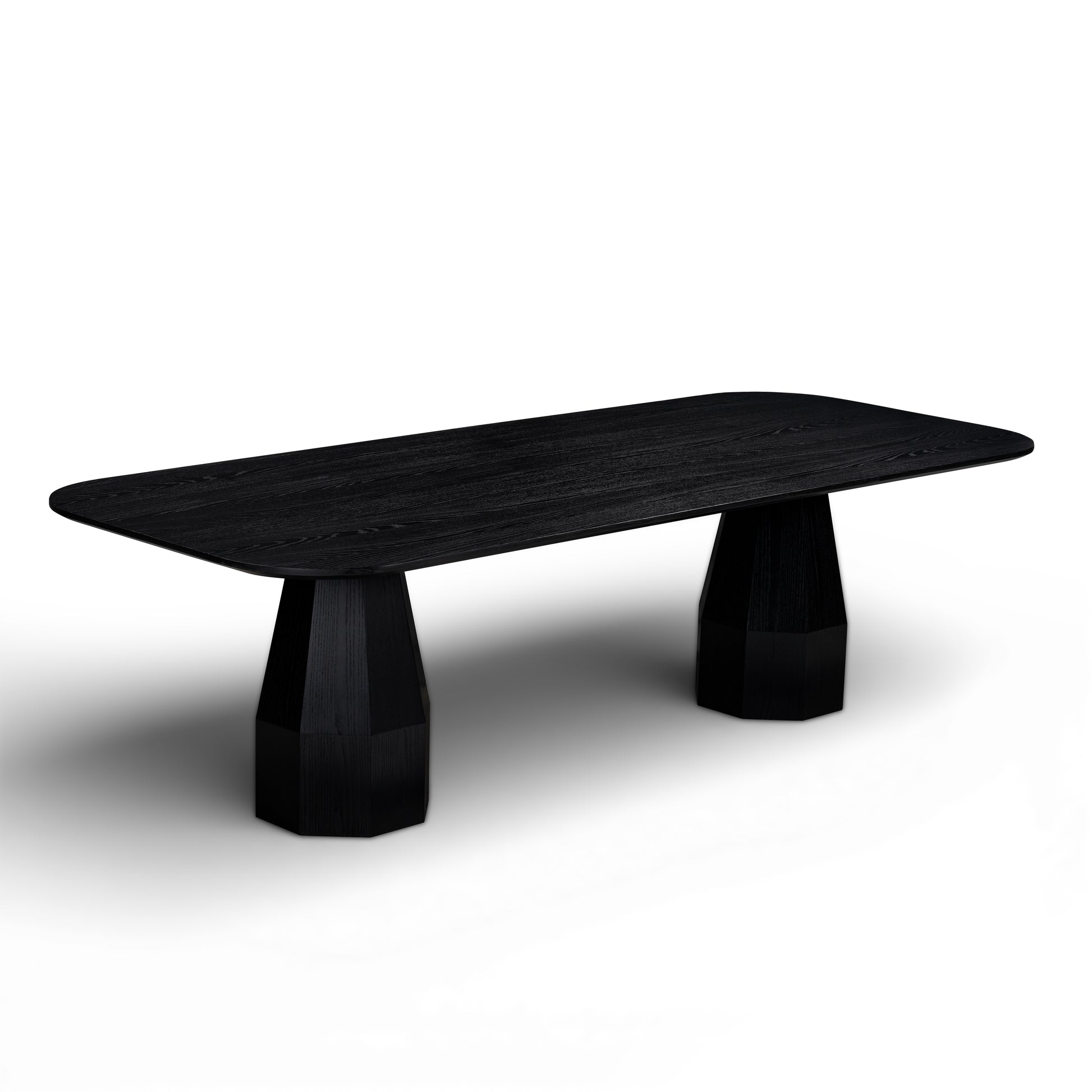 Brocha 106" Ash Wood Rectangular Dining Table - Black - Image 1