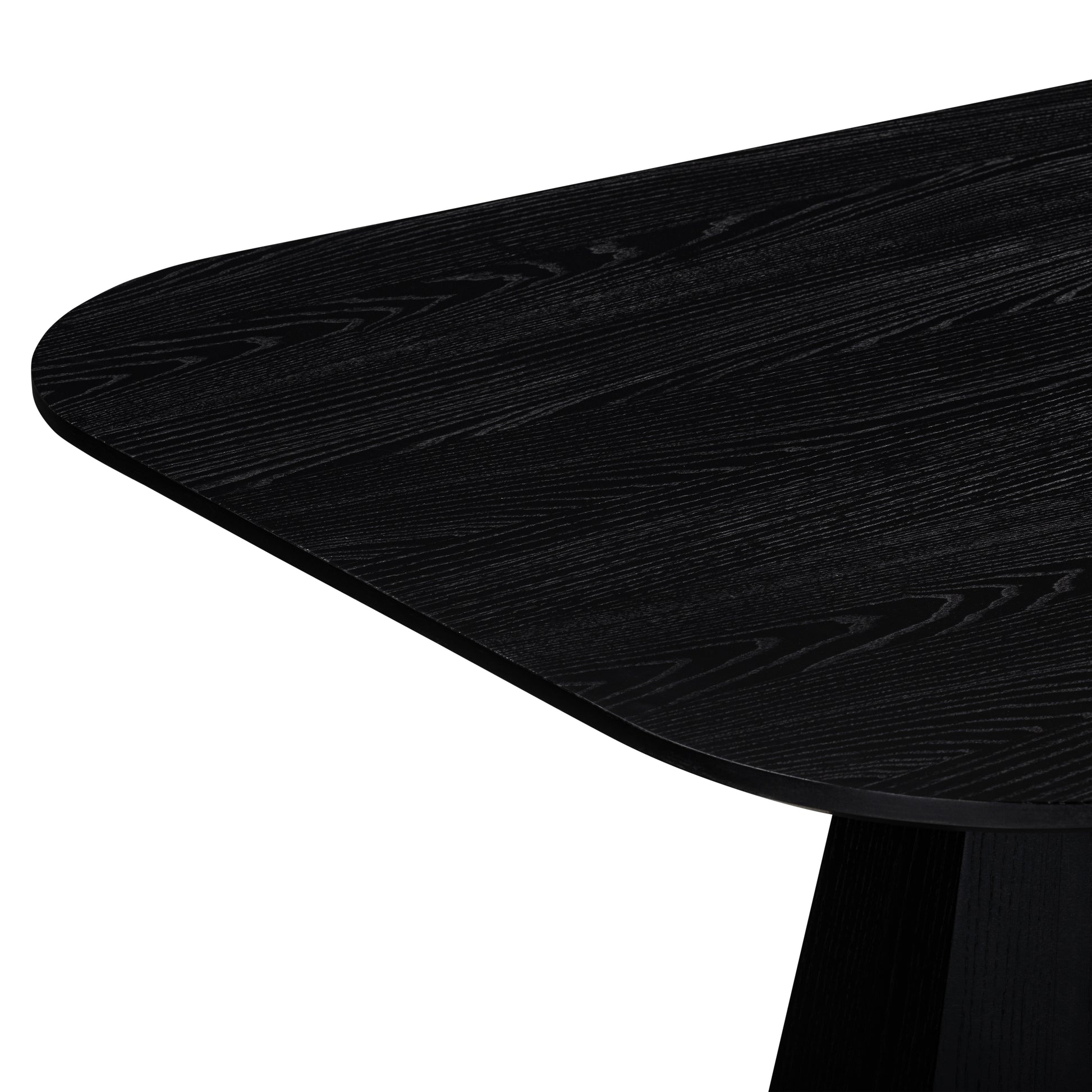 Brocha 106" Ash Wood Rectangular Dining Table - Black - Image 4