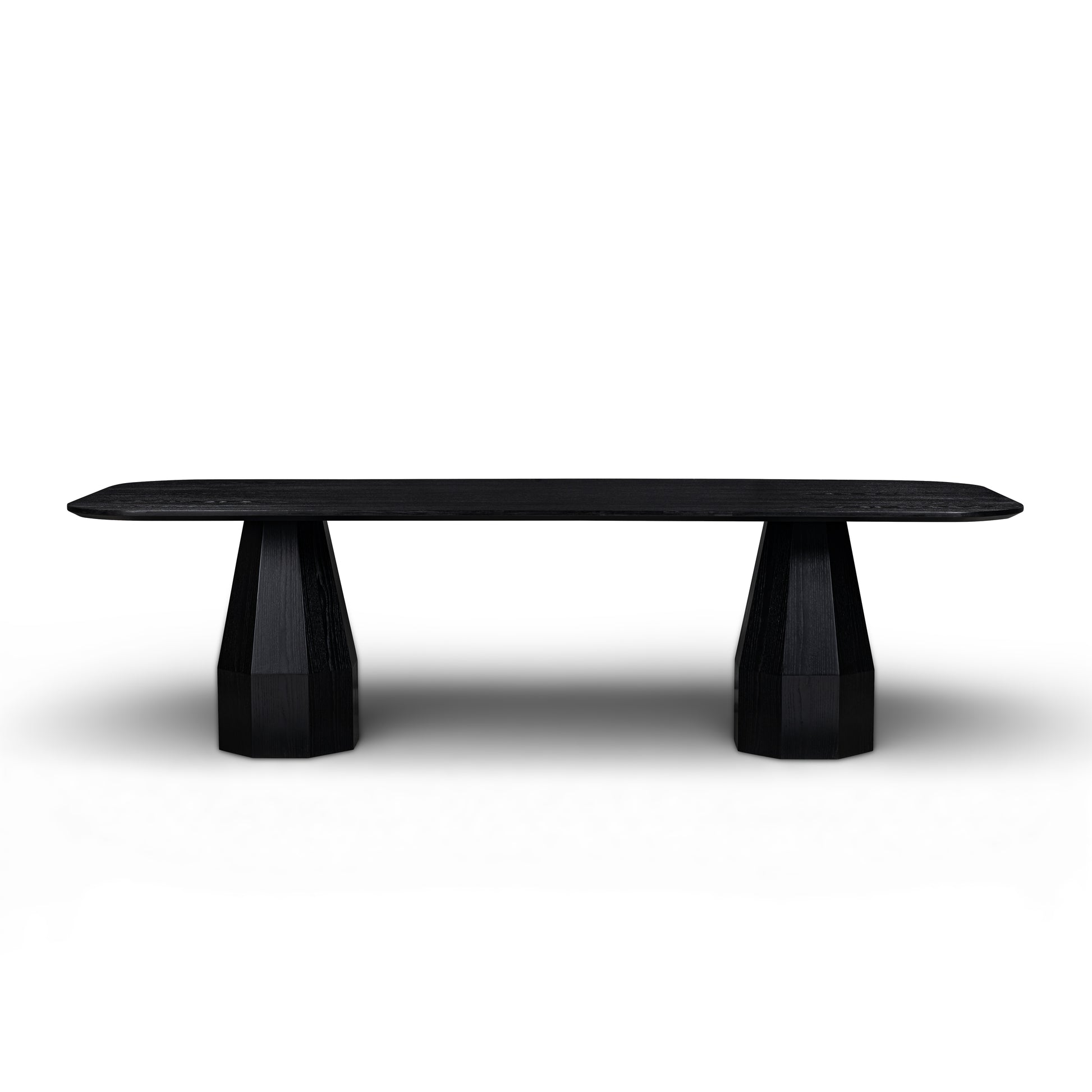 Brocha 106" Ash Wood Rectangular Dining Table - Black - Image 3