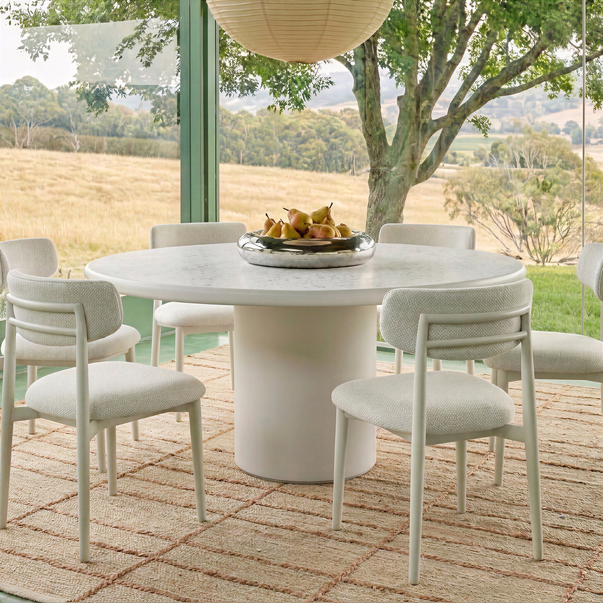Billy 54" Concrete Terrazzo Indoor/Outdoor Dining Table - Image 2