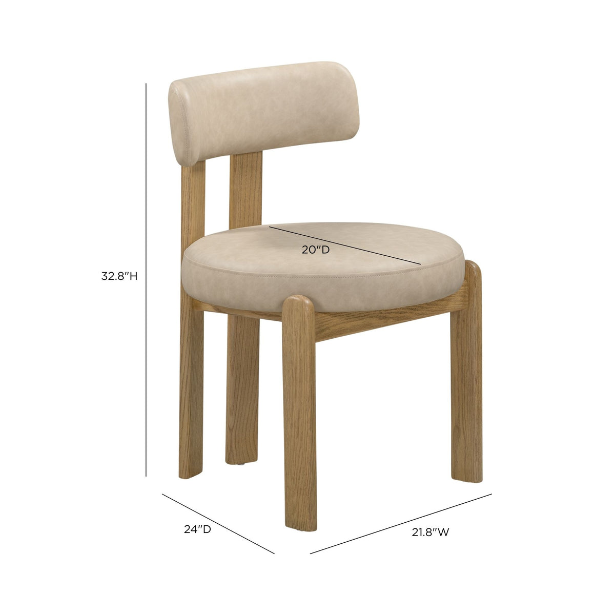 Odessa Performance Dining Chair - Taupe / 33" - Image 7