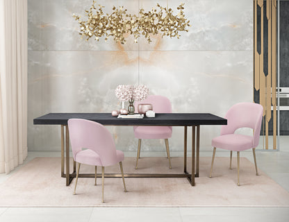 Swell Performance Velvet Dining Chair - Blush - Image 1