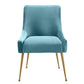 Beatrix Performance Velvet Dining Chair - Sea Blue - Image 3