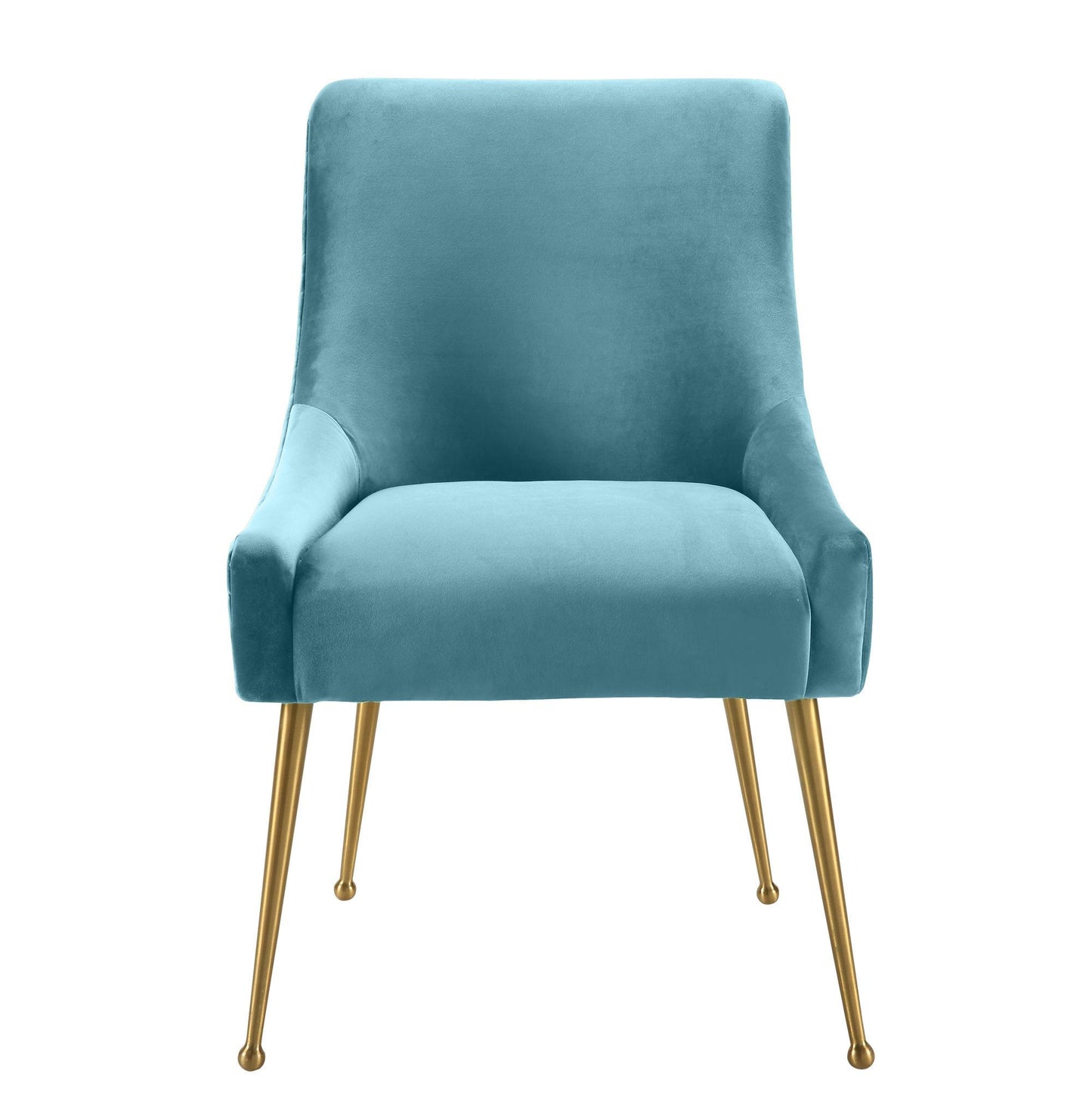 Beatrix Performance Velvet Dining Chair - Sea Blue - Image 3