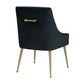Beatrix Performance Velvet Dining Chair - Black - Image 4