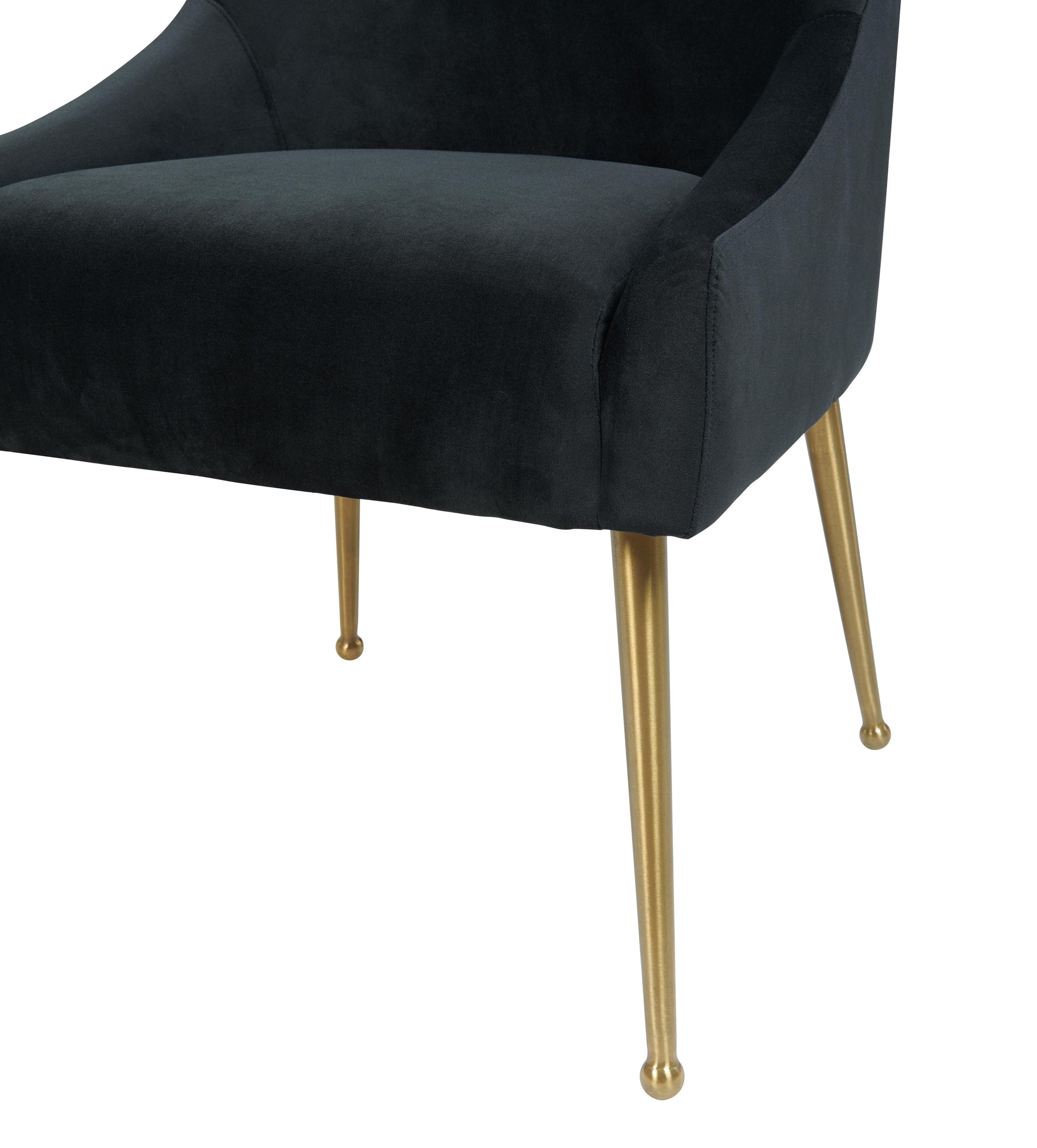 Beatrix Performance Velvet Dining Chair - Black - Image 5