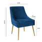 Beatrix Pleated Performance Velvet Dining Chair - Navy - Image 7
