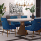 Beatrix Pleated Performance Velvet Dining Chair - Navy - Image 3