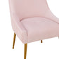 Beatrix Pleated Performance Velvet Dining Chair - Blush - Image 5