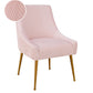 Beatrix Pleated Performance Velvet Dining Chair - Blush - Image 7