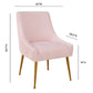 Beatrix Pleated Performance Velvet Dining Chair - Blush - Image 6