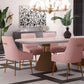 Beatrix Pleated Performance Velvet Dining Chair - Blush - Image 2