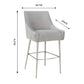 Beatrix Pleated Velvet Stool