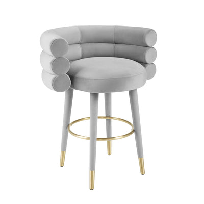 Betty Performance Velvet Stool - Image 1