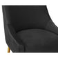 Beatrix Pleated Performance Velvet Stool - Black / Bar Height - Image 5