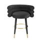 Betty Performance Velvet Stool - Black / Counter Height - Image 3