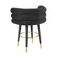Betty Performance Velvet Stool - Black / Counter Height - Image 4