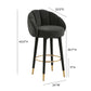 Myla Performance Velvet Swivel Stool - Black / Bar Height - Image 8