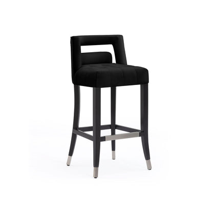 Hart Performance Velvet Stool - Black / Bar Height - Image 2