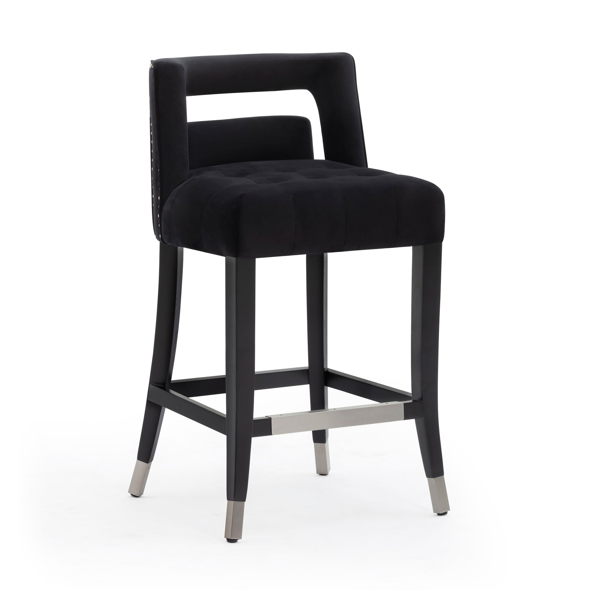 Hart Performance Velvet Stool - Black / Counter Height - Image 3