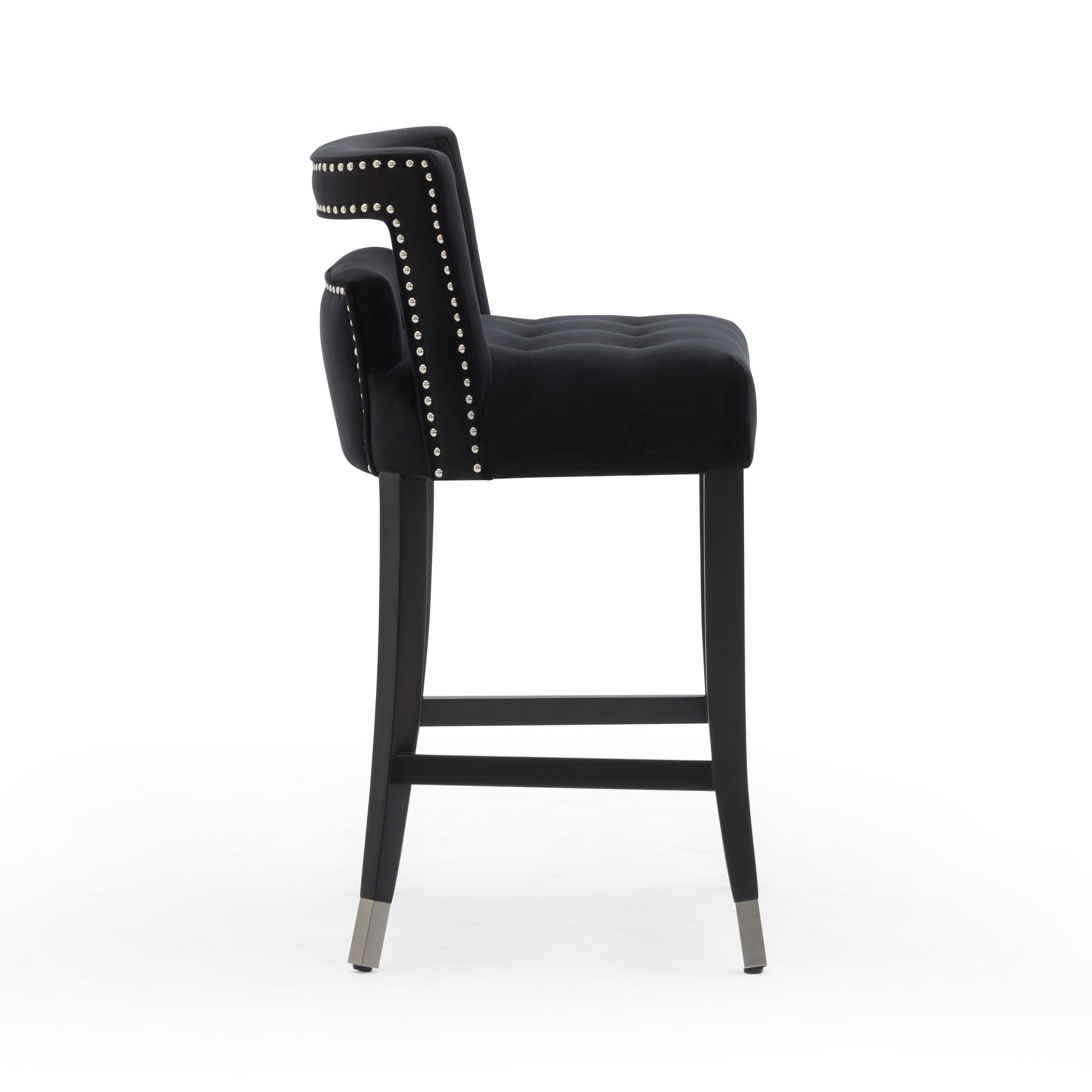 Hart Performance Velvet Stool - Black / Counter Height - Image 5