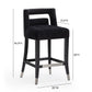 Hart Performance Velvet Stool - Black / Counter Height - Image 6
