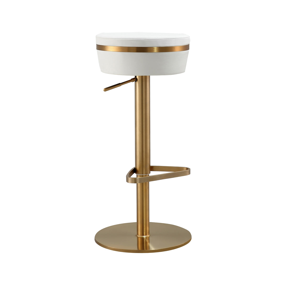 Astro Performance Vegan Leather Adjustable Stool - White - Image 2