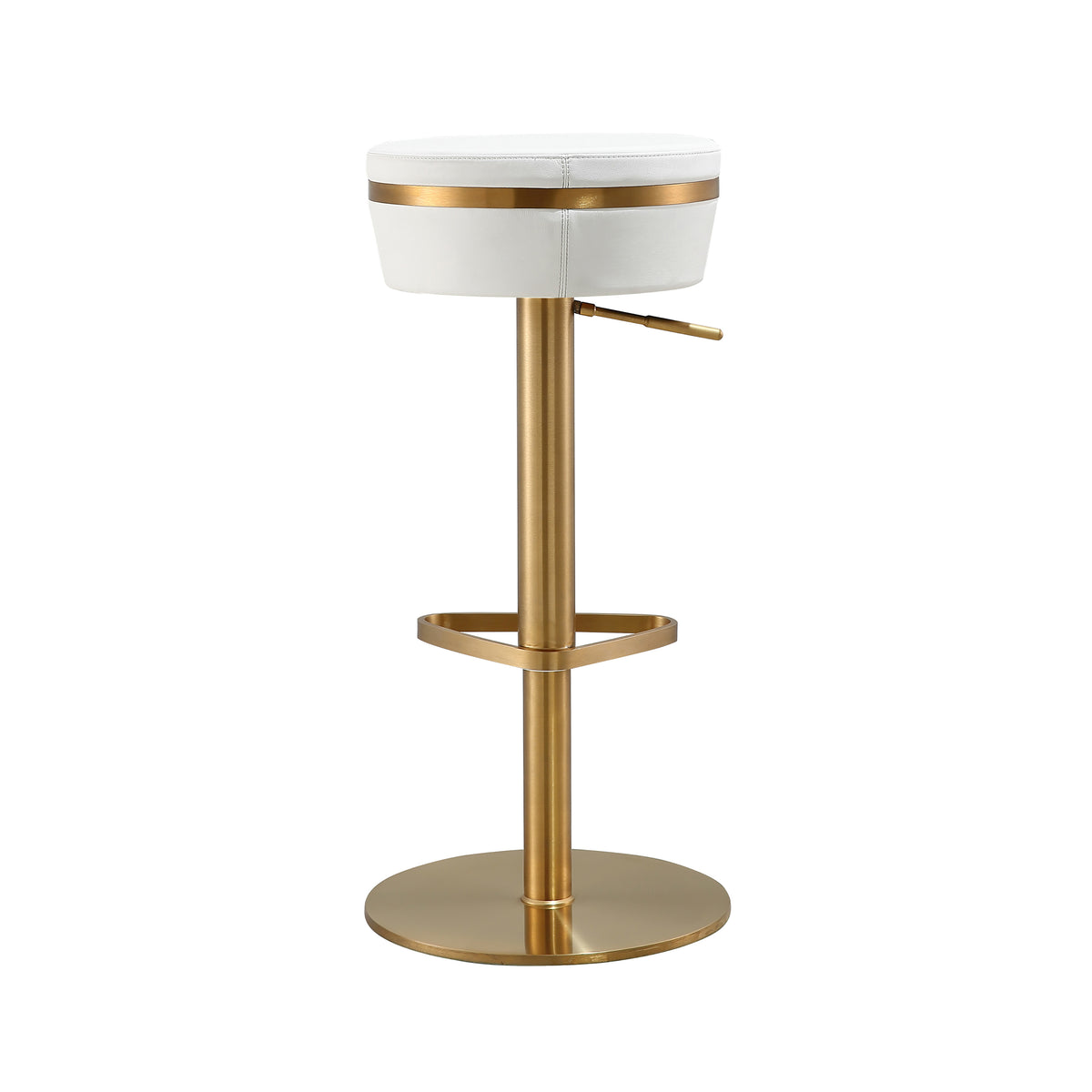 Astro Performance Vegan Leather Adjustable Stool - White - Image 5