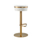 Astro Performance Vegan Leather Adjustable Stool - White - Image 4