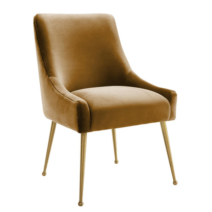 Beatrix Performance Velvet Dining Chair - Cognac - Image 1