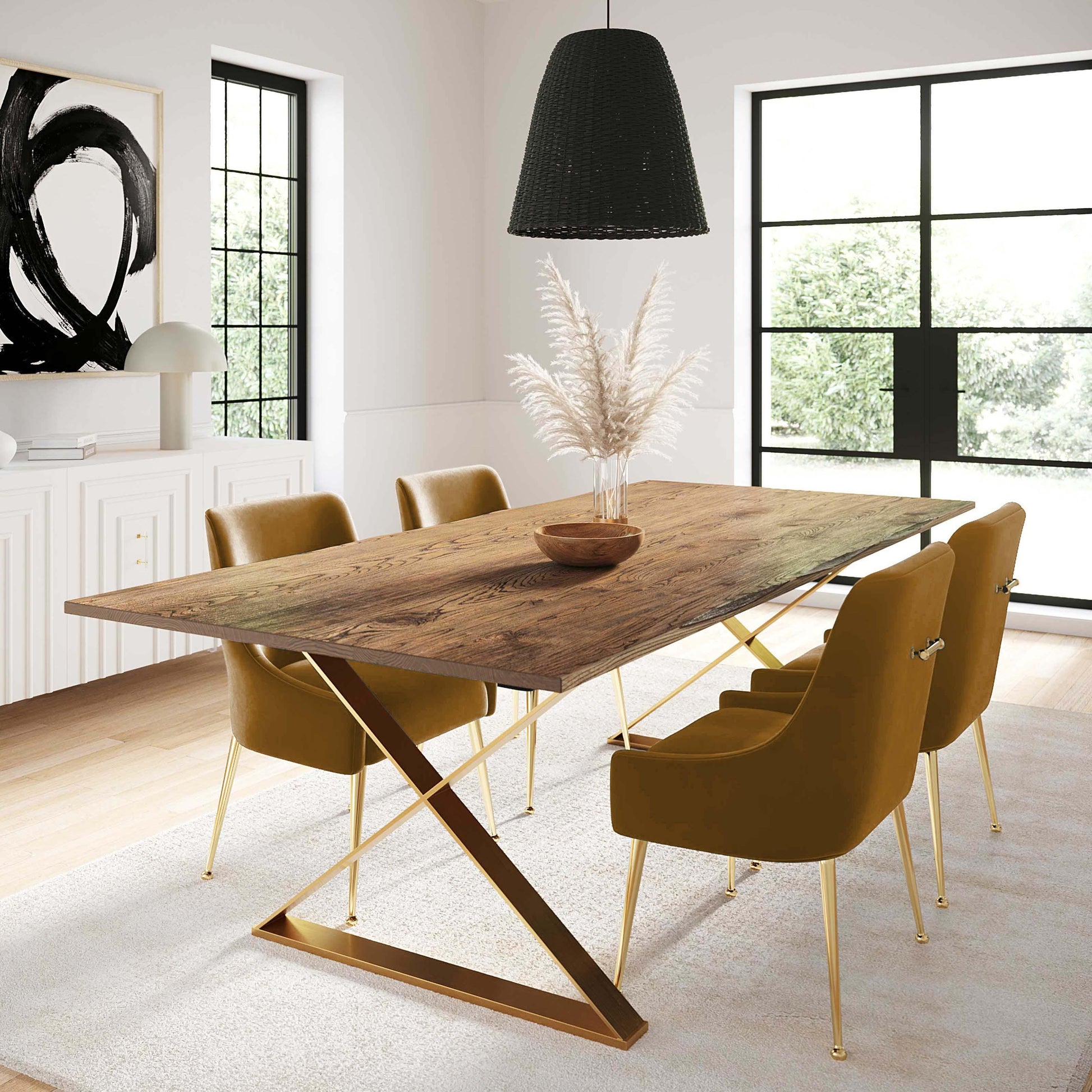 Beatrix Performance Velvet Dining Chair - Cognac - Image 2
