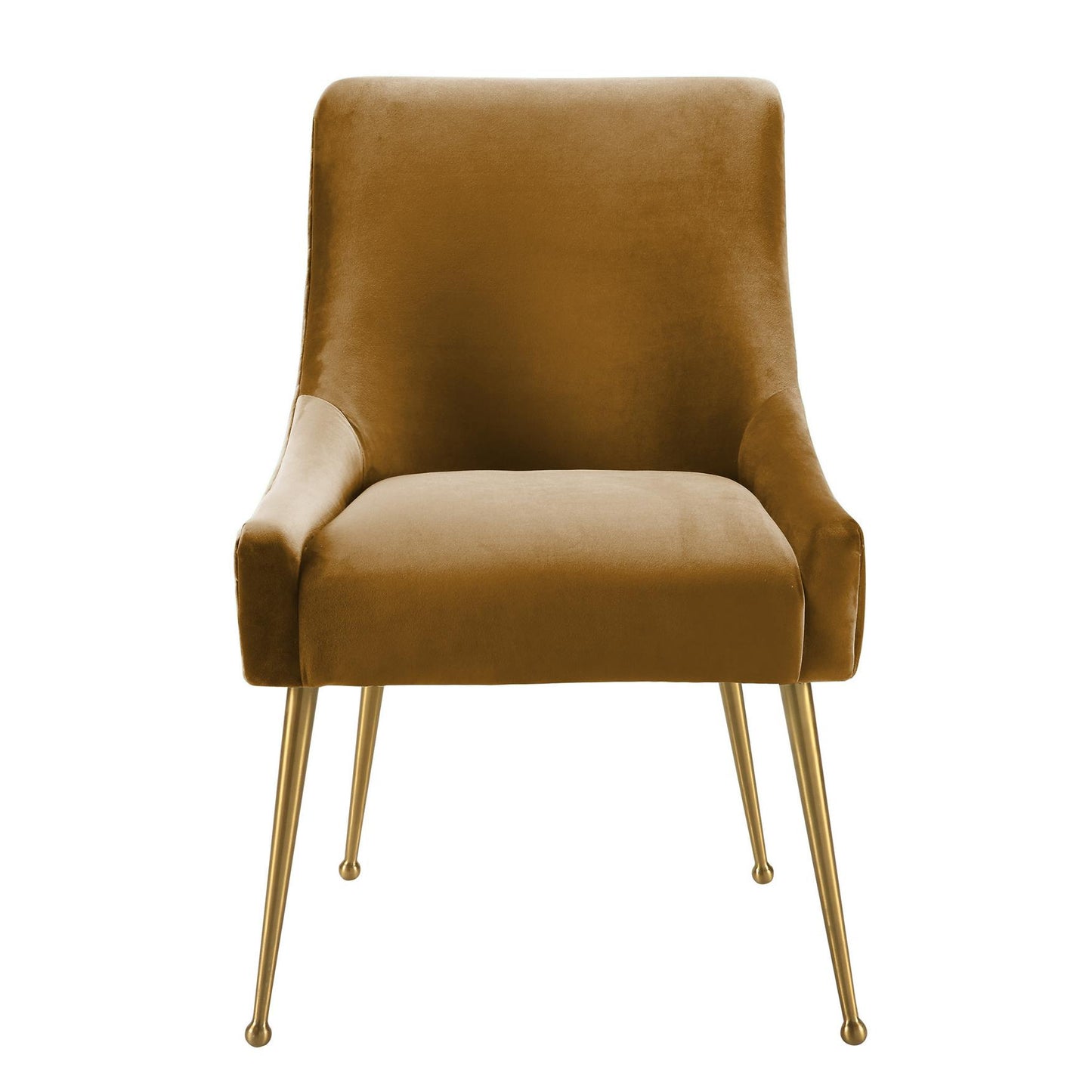 Beatrix Performance Velvet Dining Chair - Cognac - Image 3