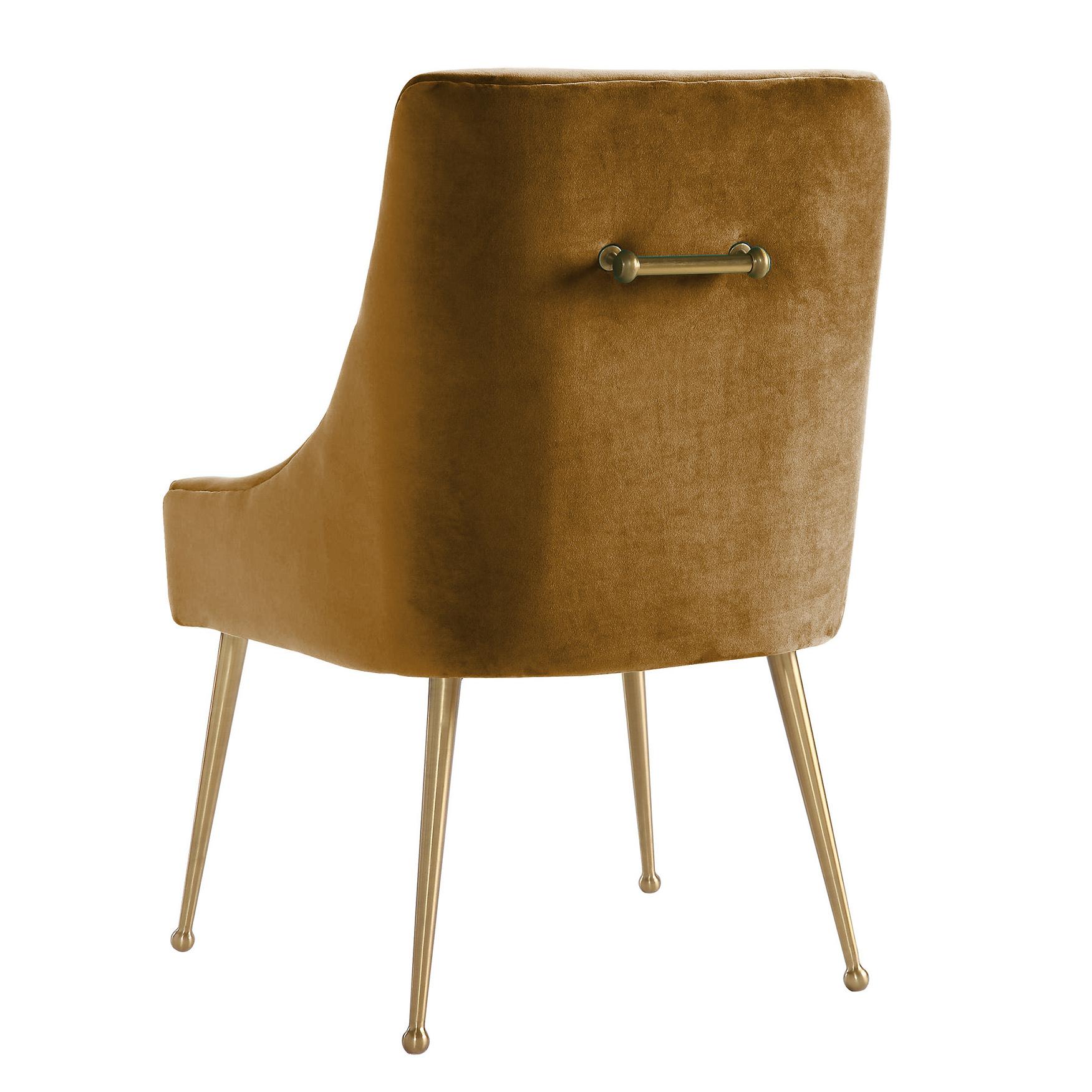 Beatrix Performance Velvet Dining Chair - Cognac - Image 4
