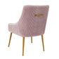 Beatrix Pleated Performance Velvet Dining Chair - Mauve - Image 4