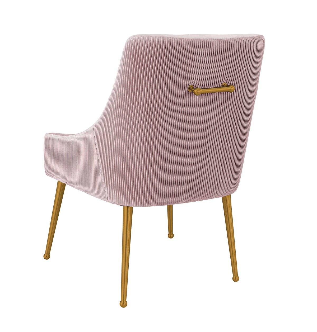 Beatrix Pleated Performance Velvet Dining Chair - Mauve - Image 4