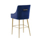 Beatrix Performance Velvet Stool - Navy / Counter Height - Image 4