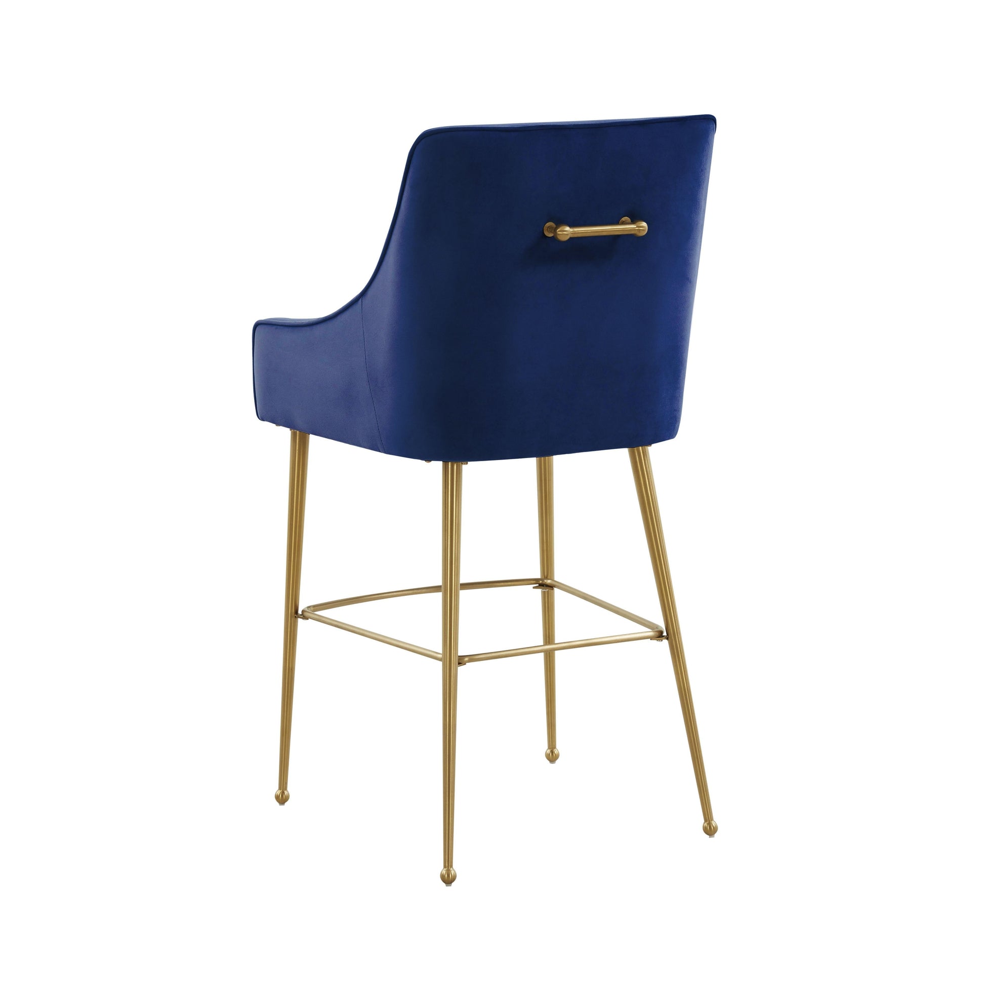 Beatrix Performance Velvet Stool - Navy / Counter Height - Image 4