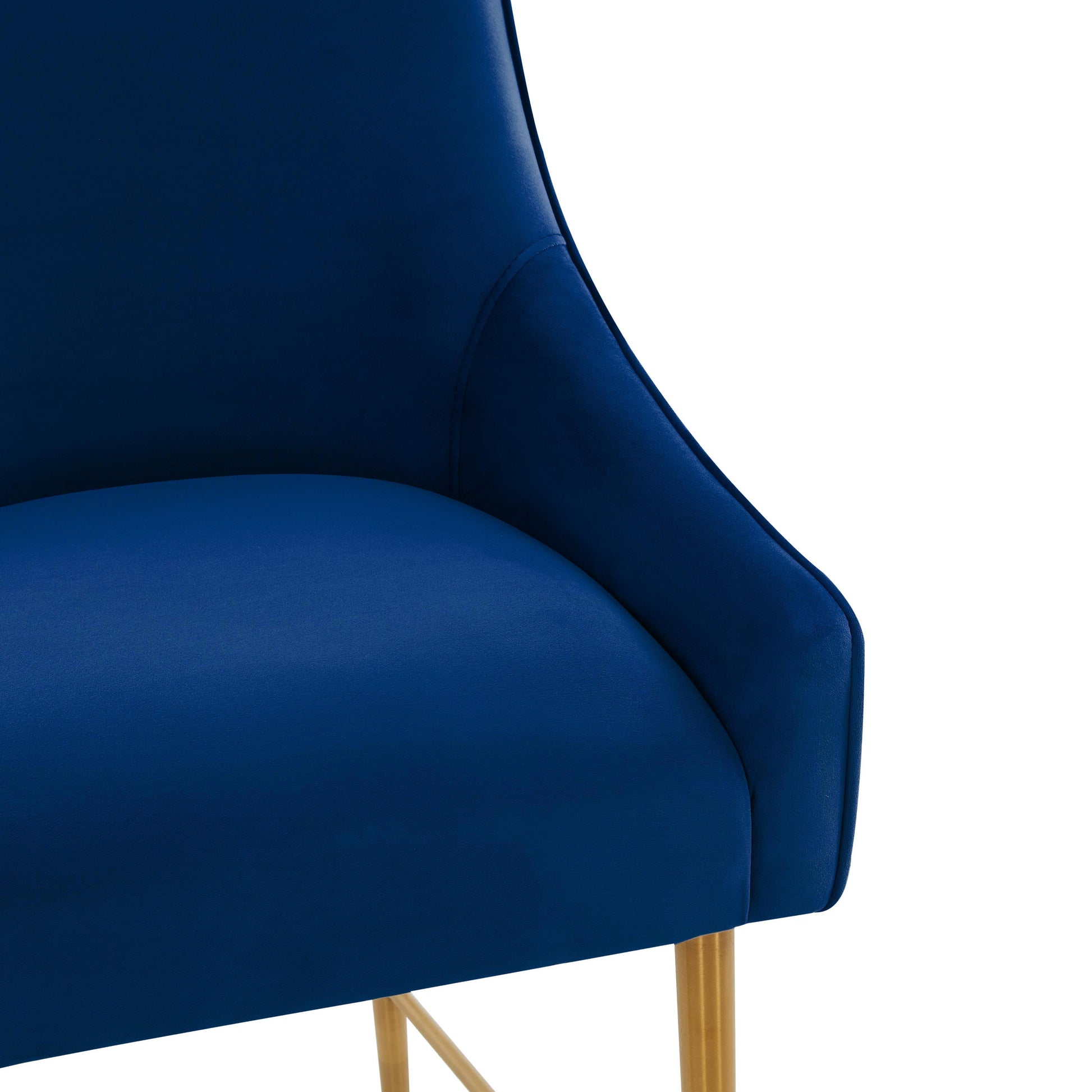 Beatrix Performance Velvet Stool - Navy / Counter Height - Image 5
