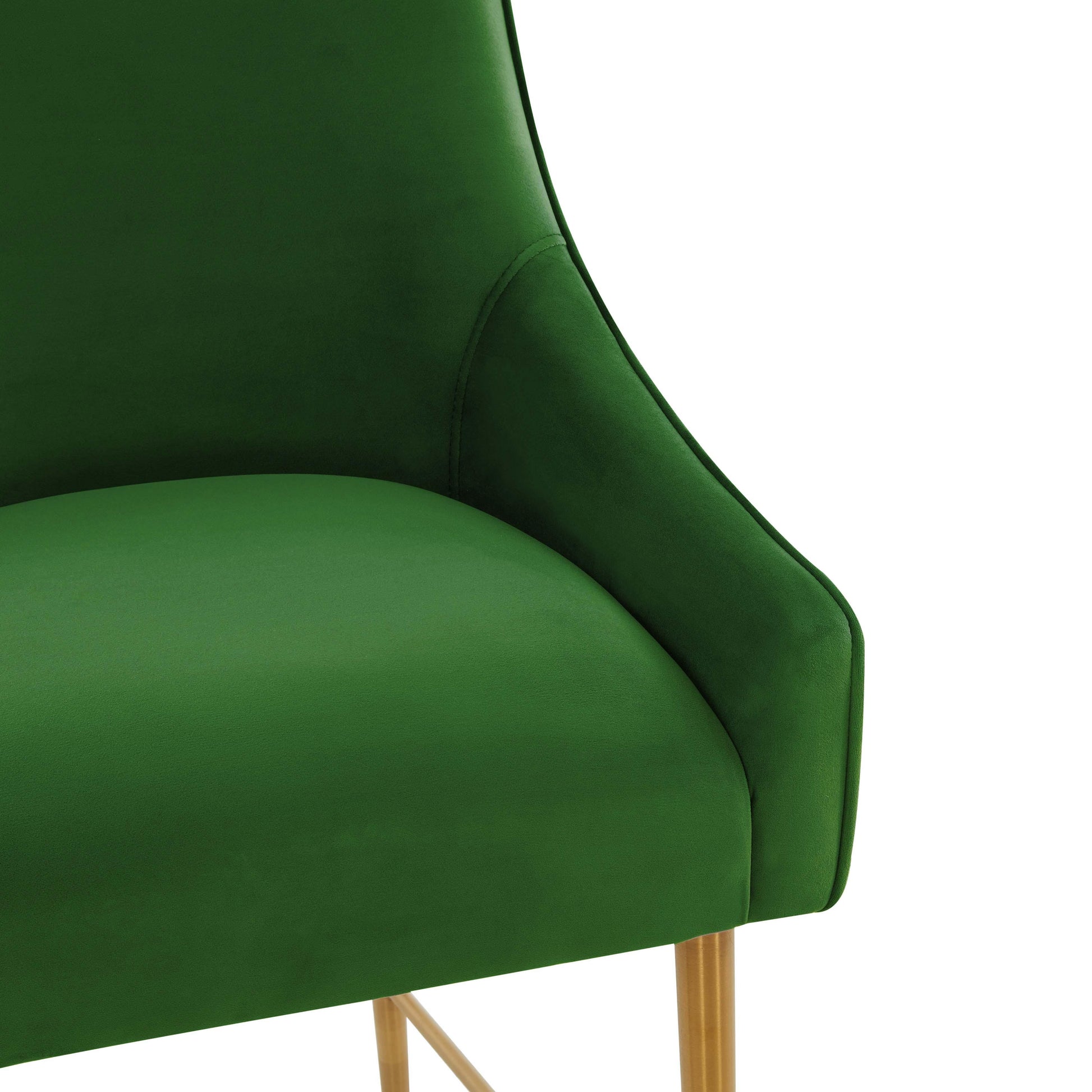 Beatrix Performance Velvet Stool - Green / Bar Height - Image 5