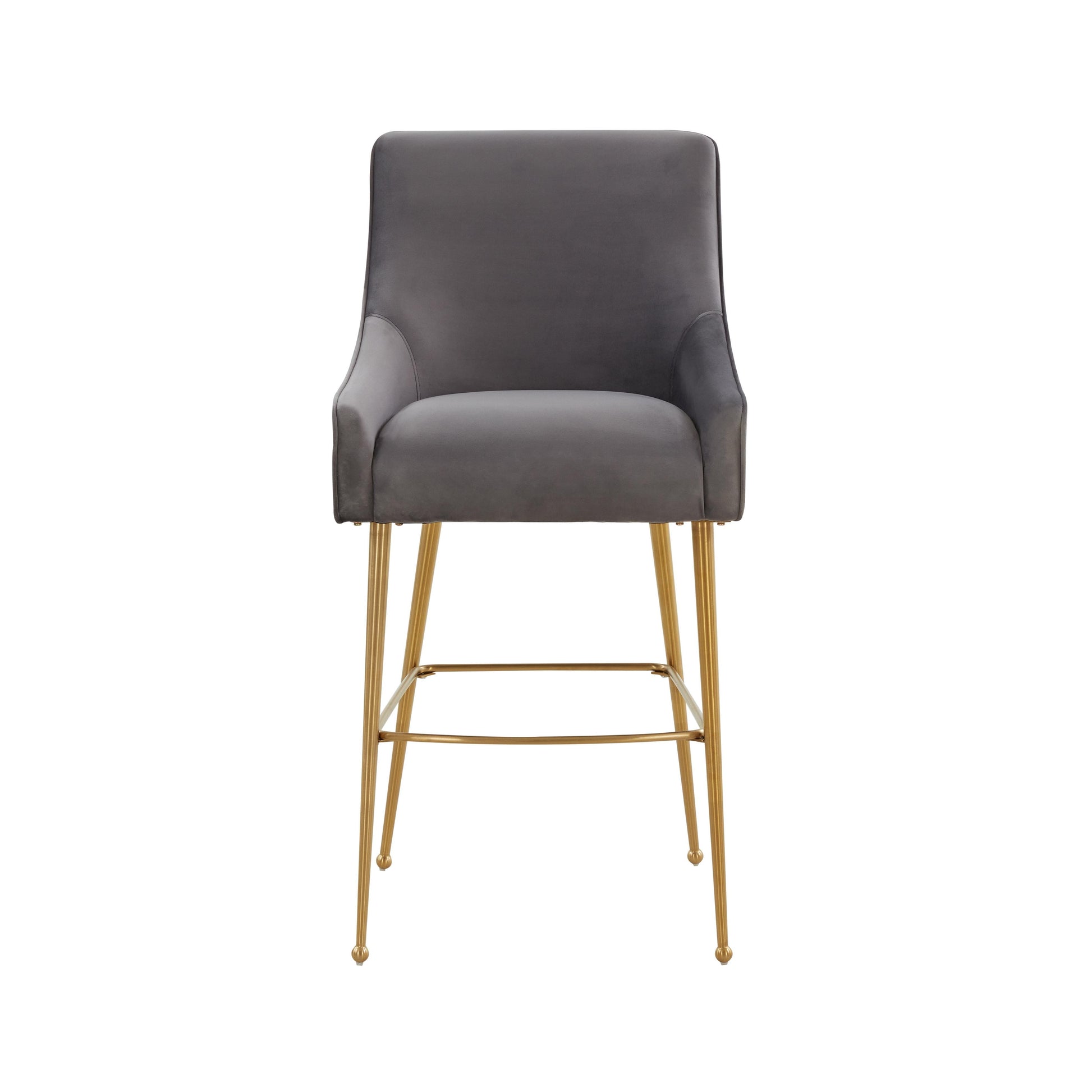 Beatrix Performance Velvet Stool - Dark Grey / Counter Height - Image 3