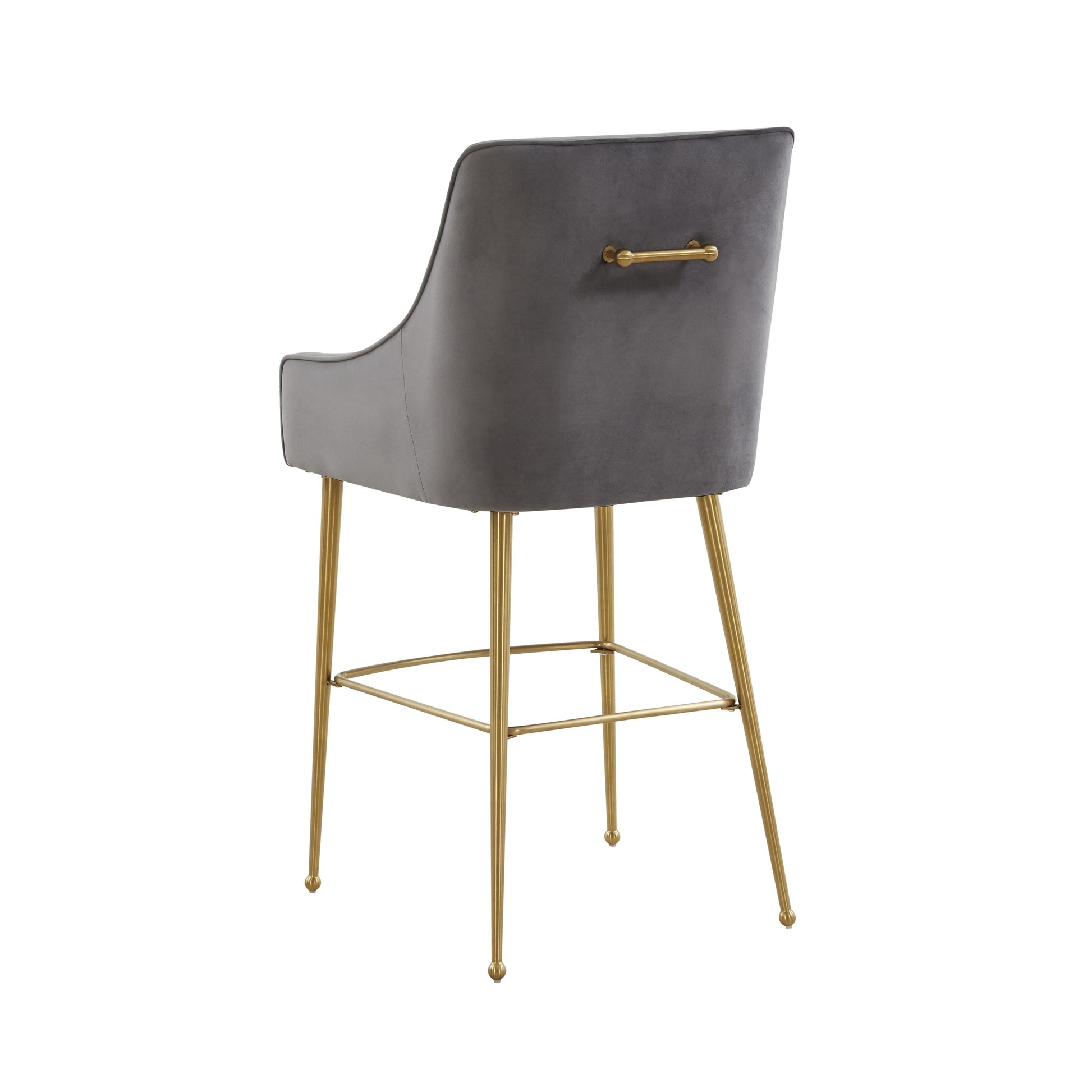 Beatrix Performance Velvet Stool - Dark Grey / Counter Height - Image 4