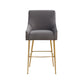 Beatrix Performance Velvet Stool - Dark Grey / Bar Height - Image 3