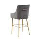 Beatrix Performance Velvet Stool - Dark Grey / Bar Height - Image 4