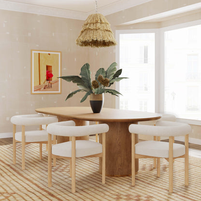 Spara Performance Boucle Dining Chair - Cream - Image 1