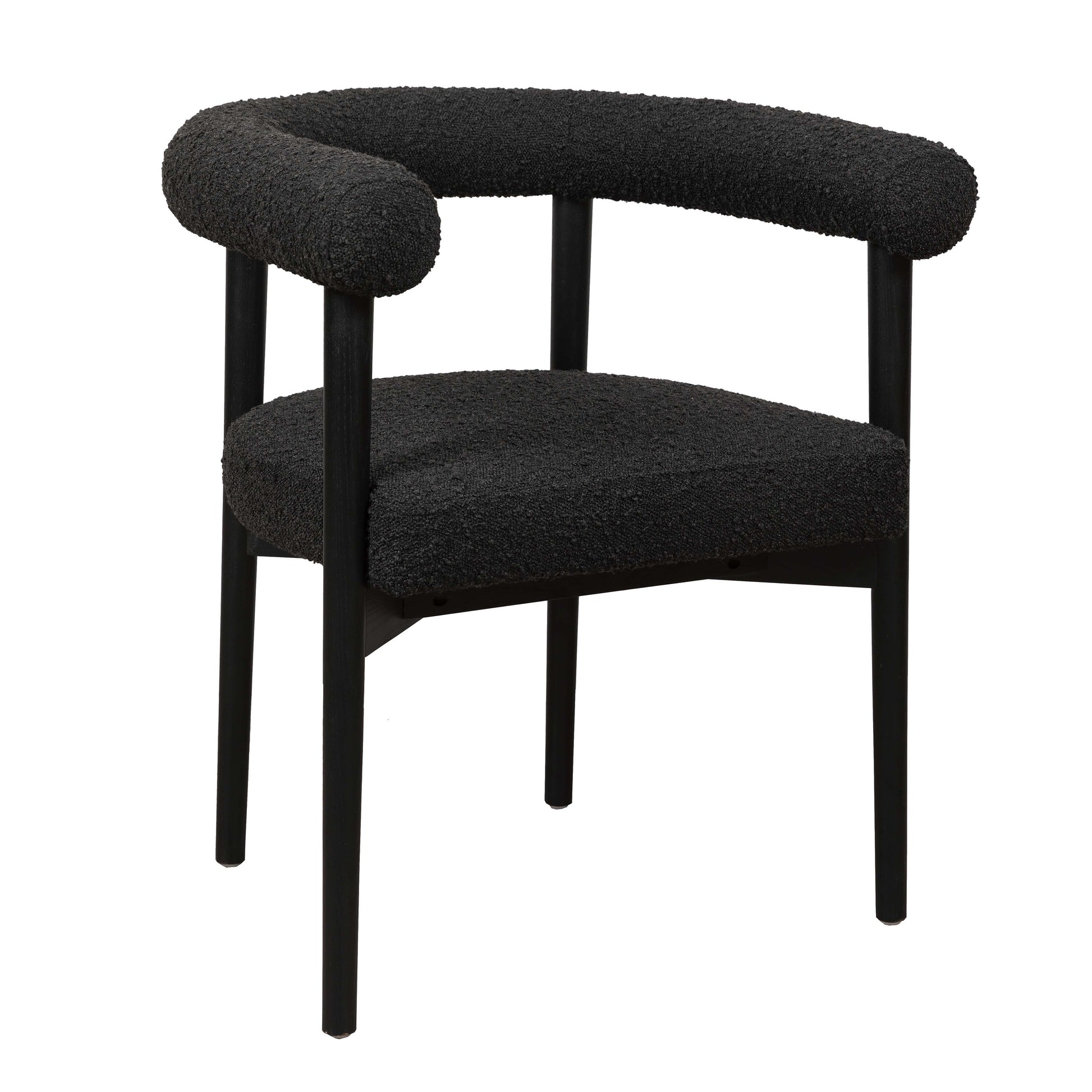 Spara Performance Boucle Dining Chair - Black - Image 3